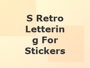 Retro Lettering for Stylish Stickers